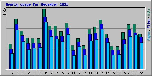 Hourly usage for December 2021