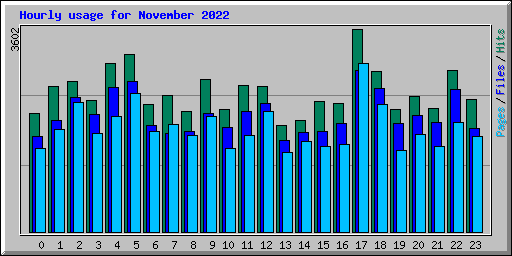 Hourly usage for November 2022