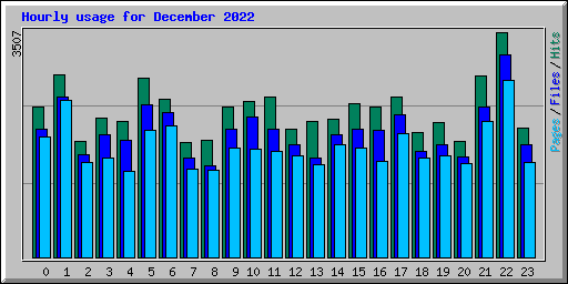 Hourly usage for December 2022