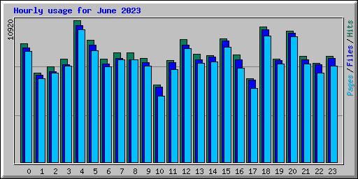 Hourly usage for June 2023