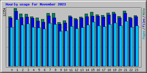 Hourly usage for November 2023