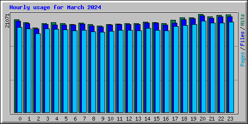 Hourly usage for March 2024