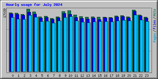 Hourly usage for July 2024