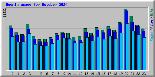 Hourly usage for October 2024