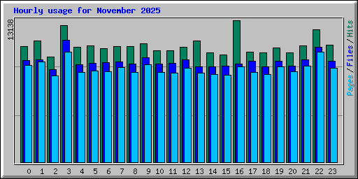 Hourly usage for November 2025